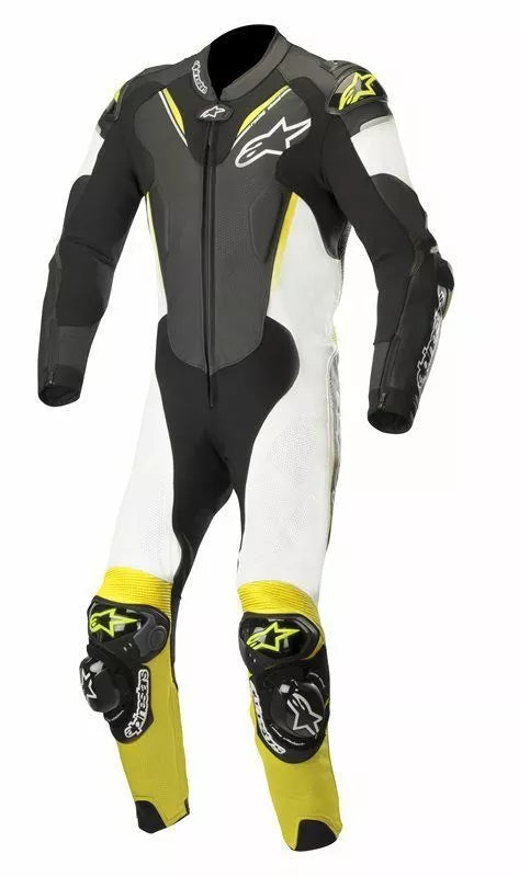 Alpinestars Atem V3 Leather Suit - 1 Piece Suit - Black / White / Yellow Fluo