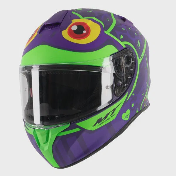 MT Targo Full Face Helmet Frog - Matt Fluo Green / Purple