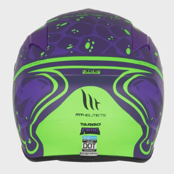 MT Targo Full Face Helmet Frog - Matt Fluo Green / Purple