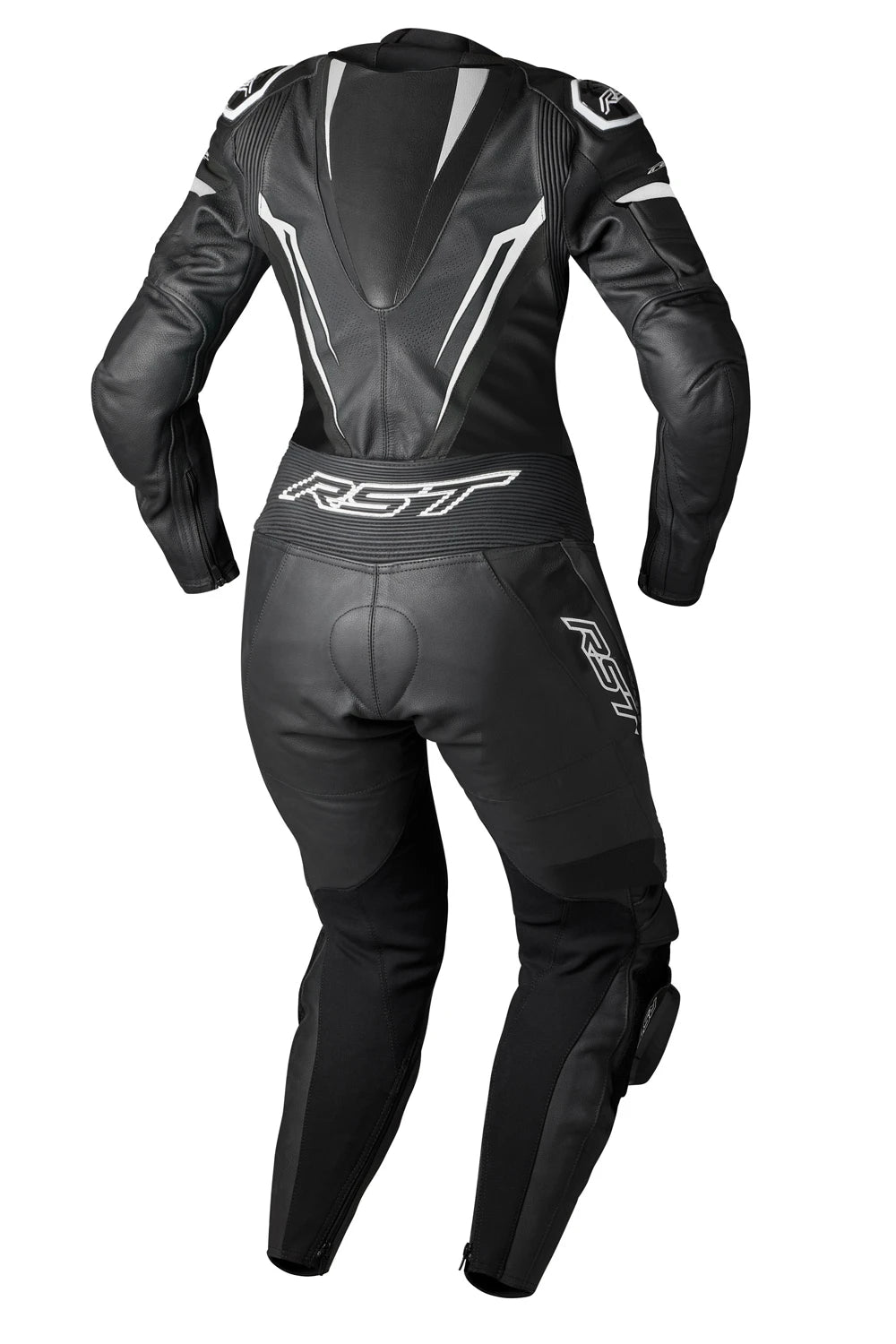 RST Tractech Evo 5 CE Ladies Leather Suit - Black / White / Black