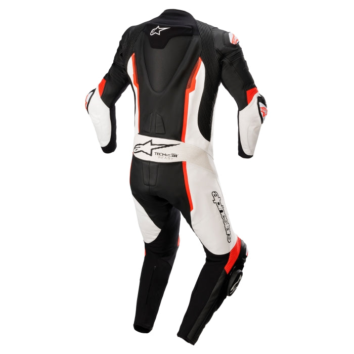 Alpinestars Missile V2 Leather Suit 1 Piece - Black / White / Red Fluo