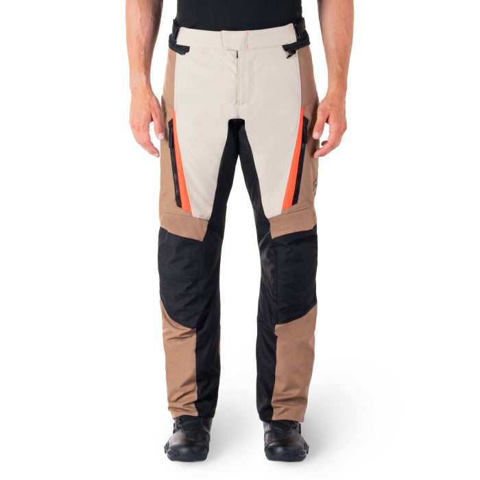 Alpinestars ST-1 Waterproof Pants - Dark Khaki / Sand / Black / Red Fluo