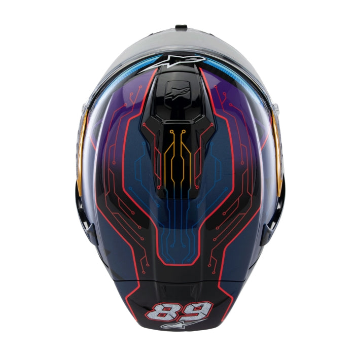 Alpinestars Supertech R10 Martinator R01 Helmet - Blue / Purple / Red Gloss