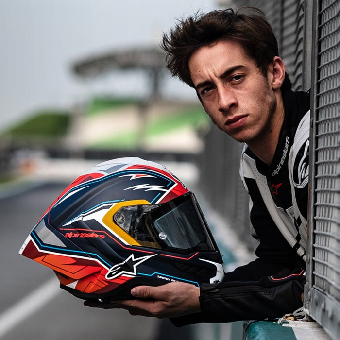 Alpinestars Supertech R10 Pedro Acosta - Blue / Red / White / Matt