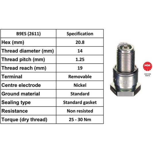 Ngk Spark Plug B9 Es