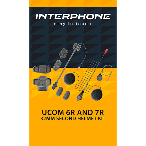Interphone Audio kit 32MM Second Helmet Kit For U-COM 6R & 7R
