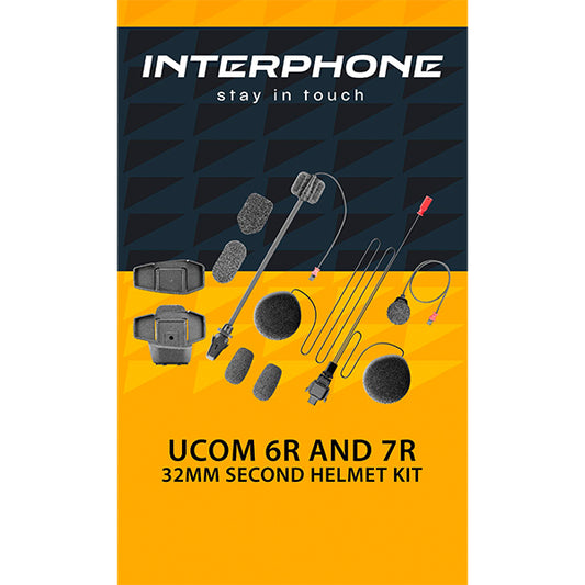 Interphone Audio kit 32MM Second Helmet Kit For U-COM 6R & 7R