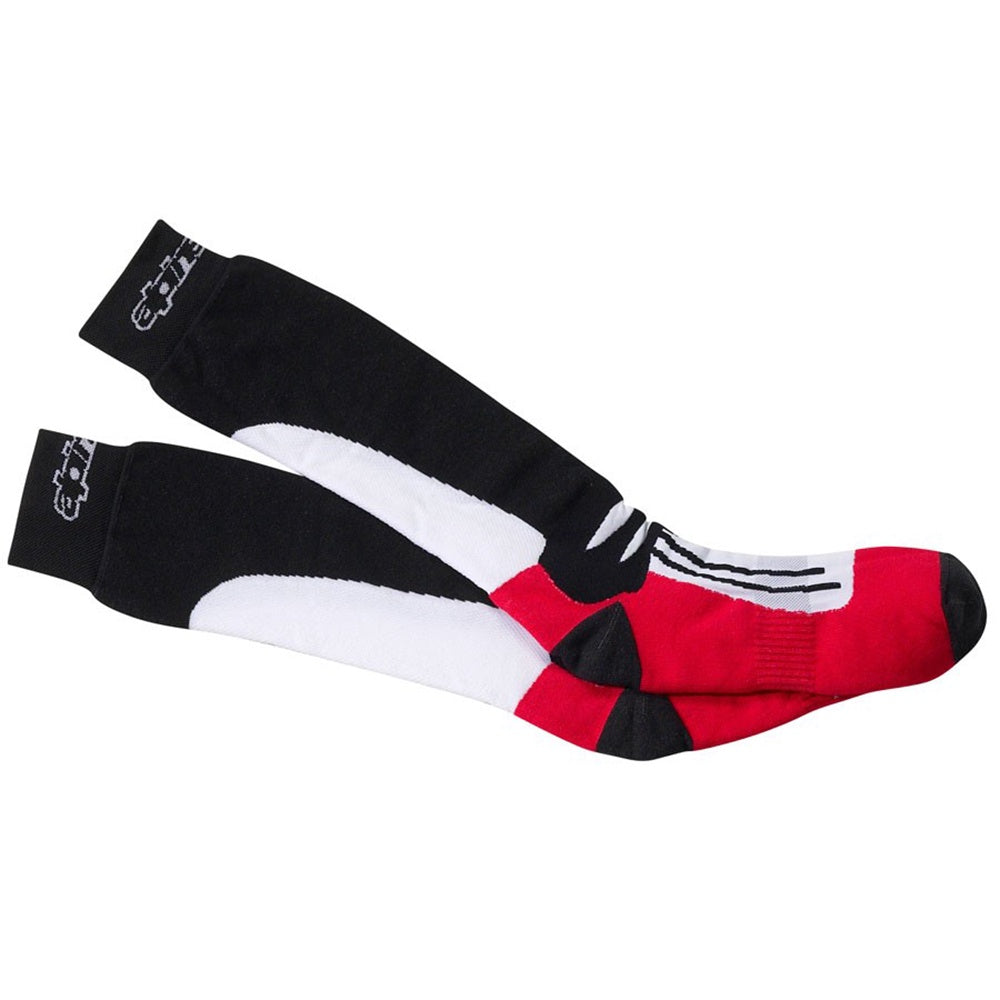 Racing Coolmax Socks Long - Black / White / Red
