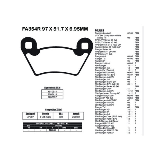 EBC Brake Pads FA354R