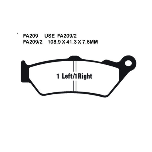 EBC Brake Pads FA209 / 2HH