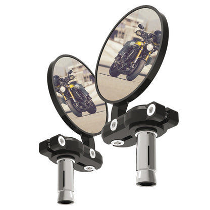 Oxford Bar End Mirrors - Black