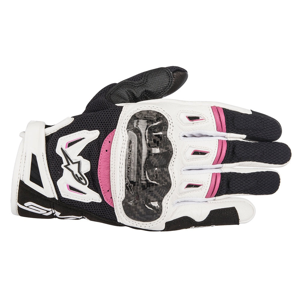 Stella SMX 2 v2 Air Carbon Gloves - Black / White / Fuchsia