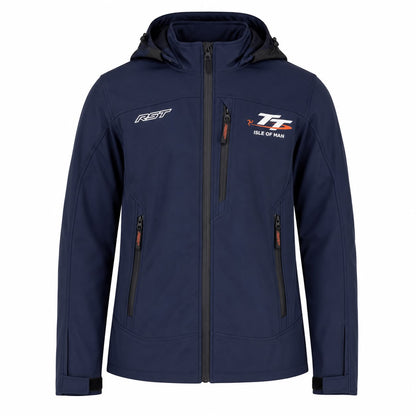 RST Havoc CE Mens Softshell Textile Jacket - Navy Iom Tt Logo
