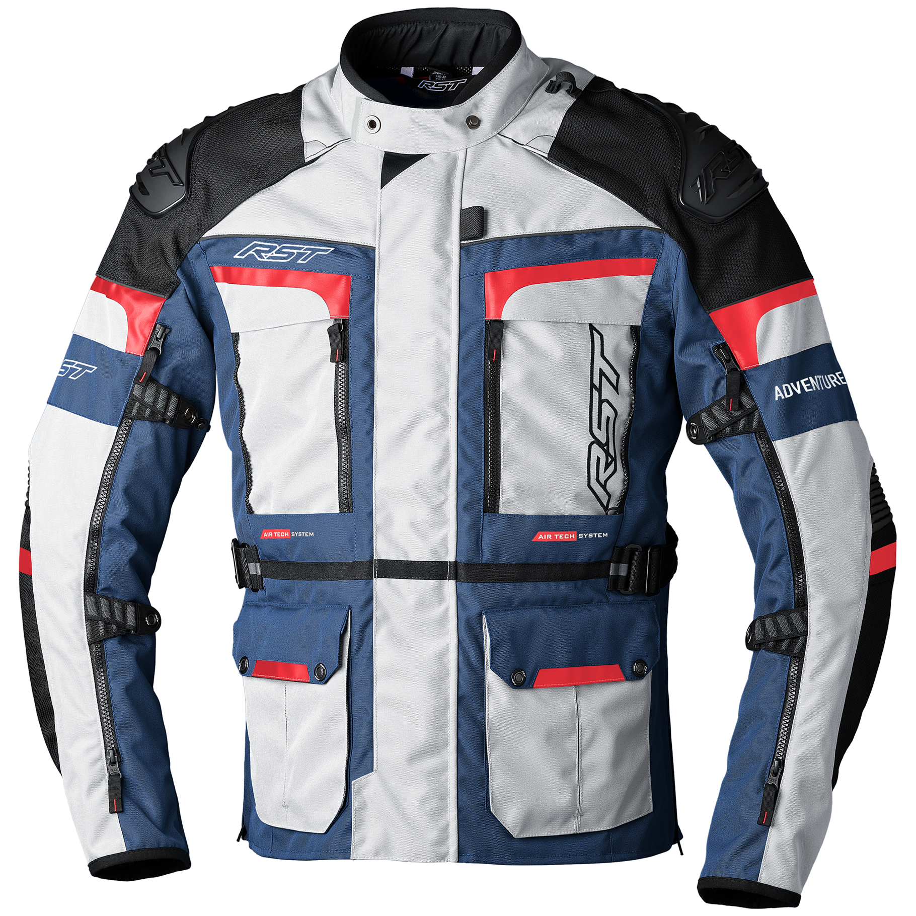 RST Pro Series Adventure-X CE Mens Textile Jacket - Silver / Blue / Red