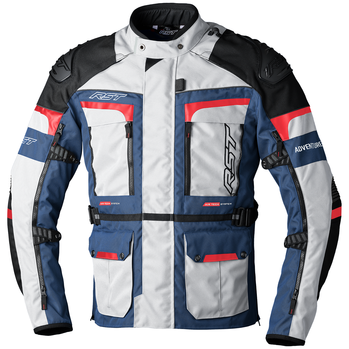 RST Pro Series Adventure-X CE Mens Textile Jacket - Silver / Blue / Red