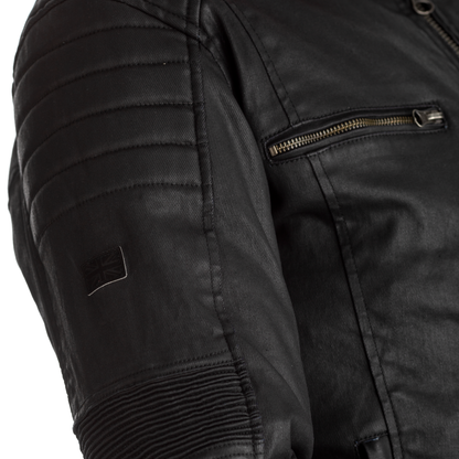 RST x Kevlar Brixton CE Ladies Wax Textile Jacket - Black .