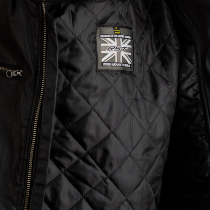 RST x Kevlar Brixton CE Ladies Wax Textile Jacket - Black .