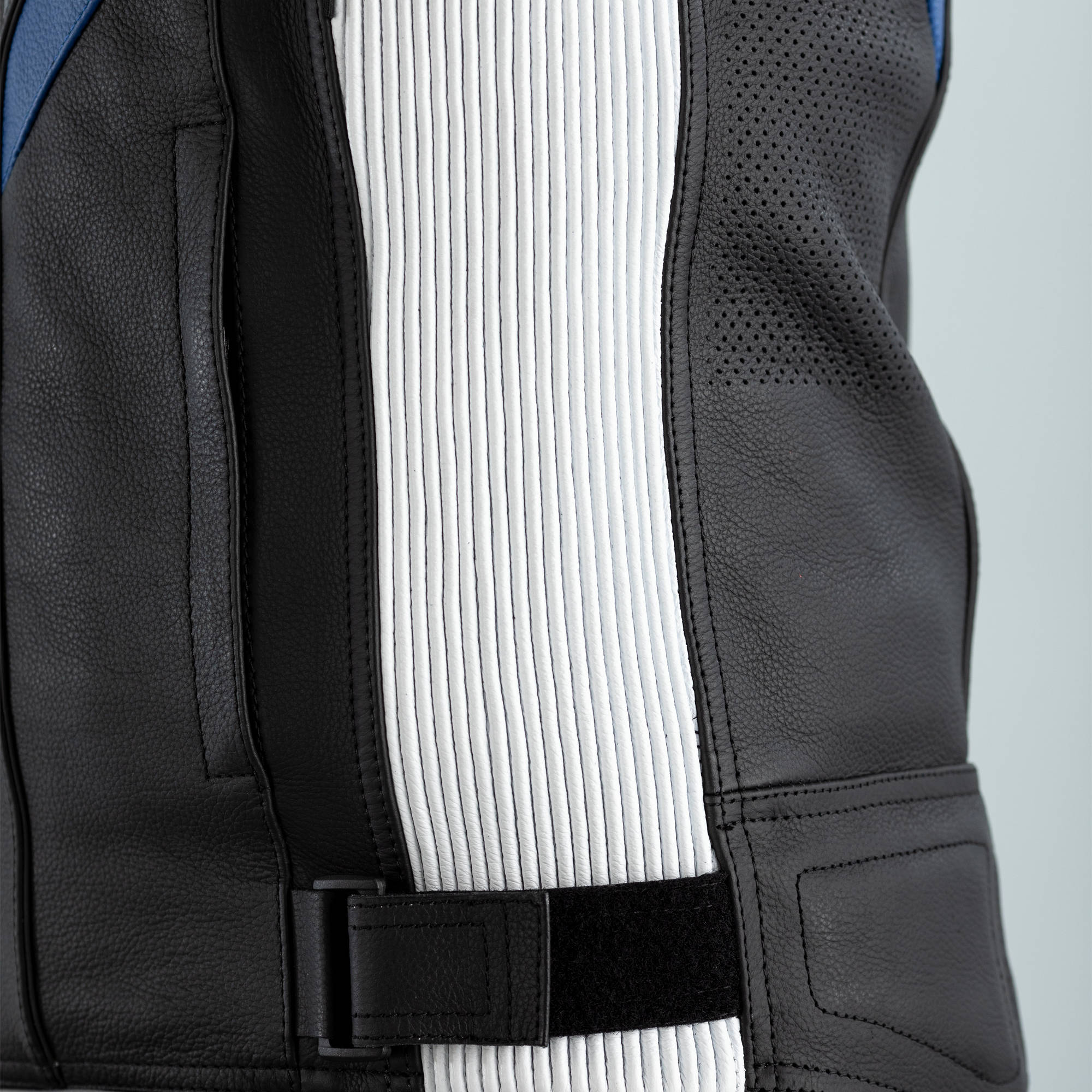 RST Sabre Airbag CE Mens Leather Jacket - Blue