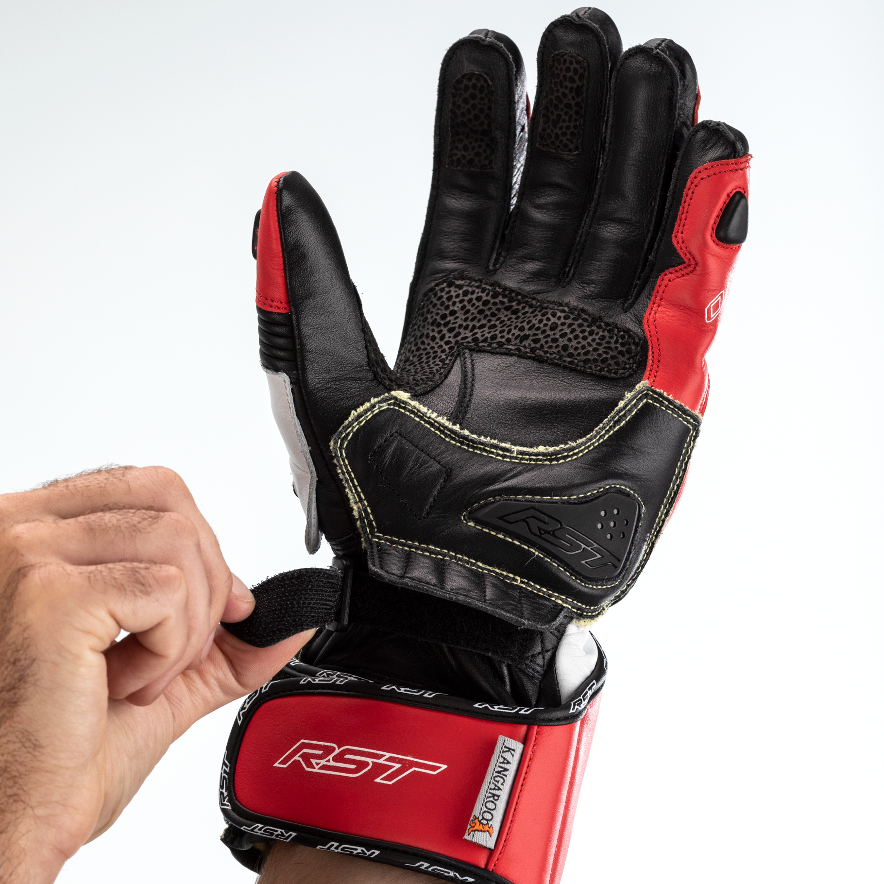 RST Tractech Evo 4 CE Mens Gloves - Red / White / Black