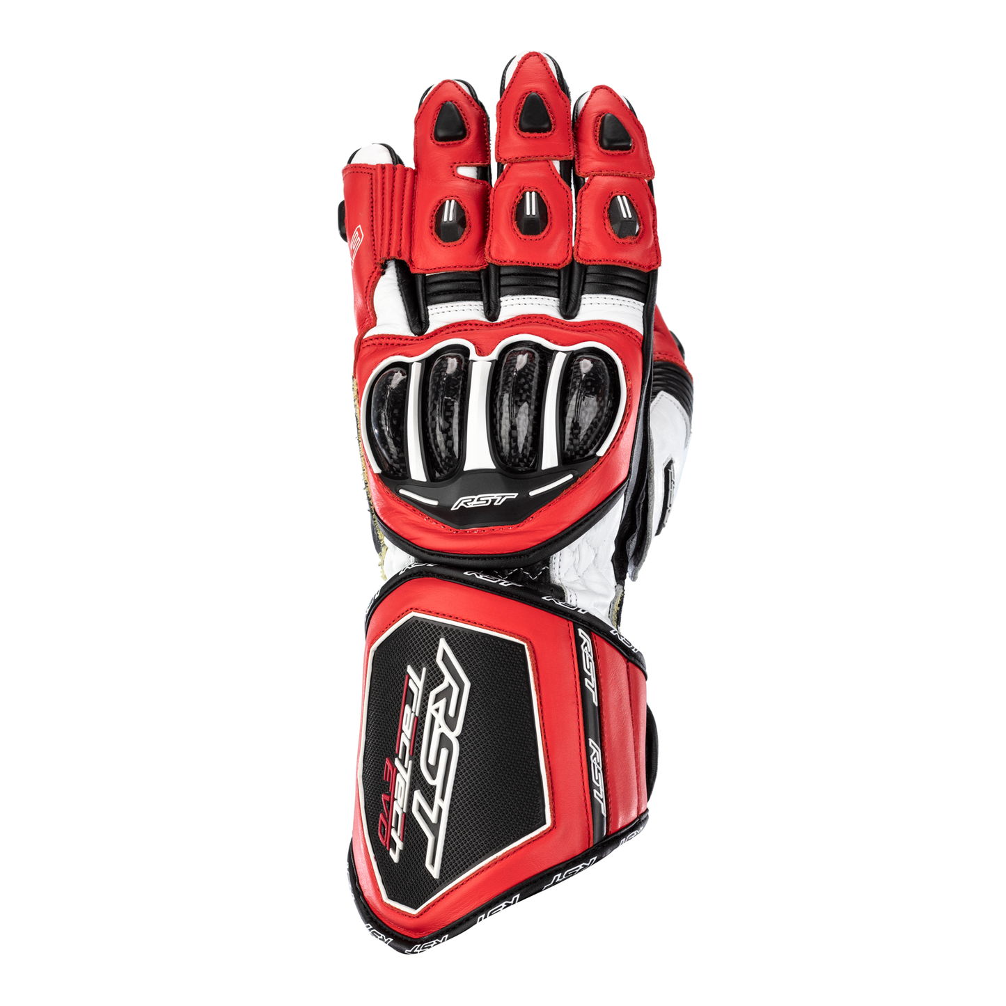 RST Tractech Evo 4 CE Mens Gloves - Red / White / Black
