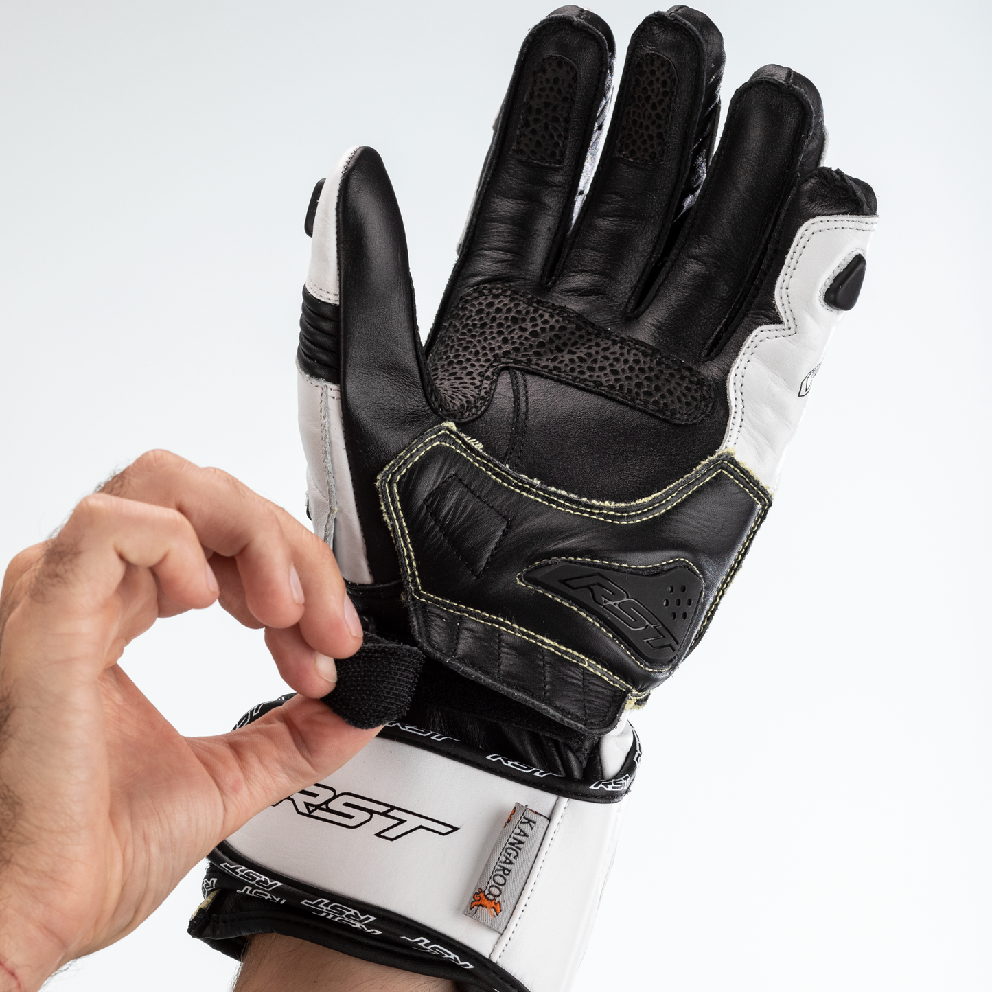 RST Tractech Evo 4 CE Mens Gloves - White / White / Black