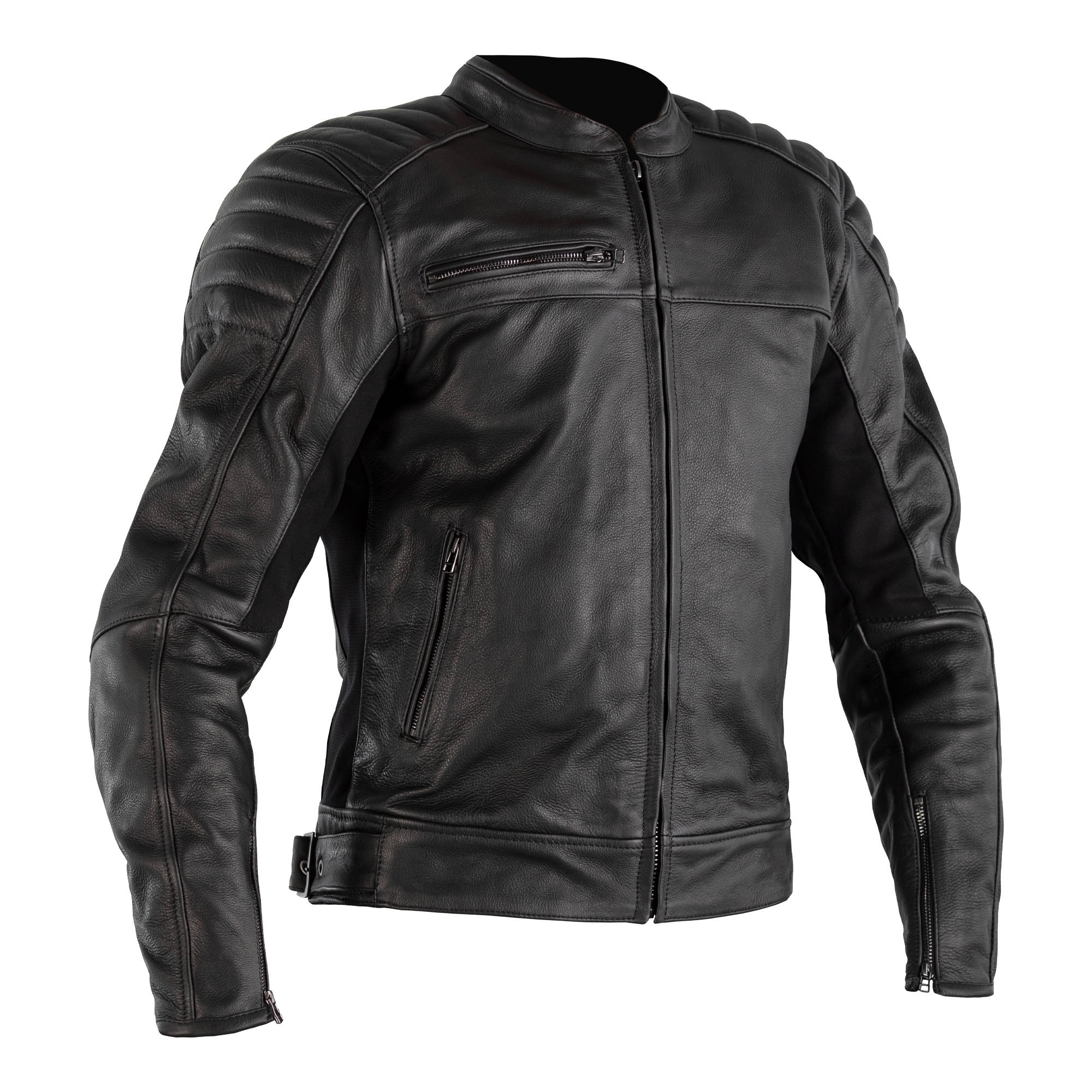 RST Fusion Airbag CE Mens Leather Jacket - Black