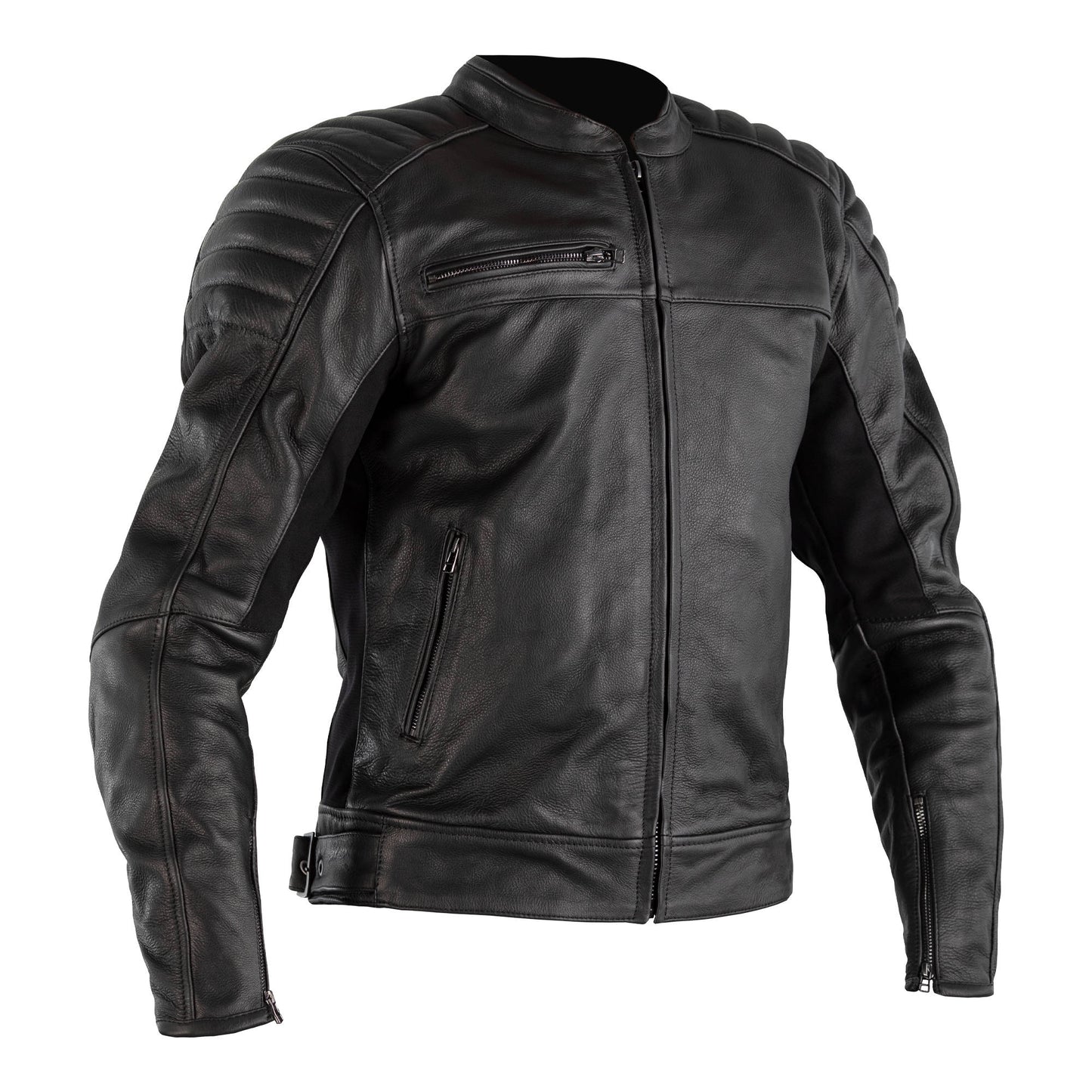 RST Fusion Airbag CE Mens Leather Jacket - Black