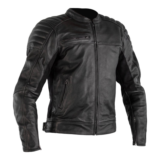 RST Fusion Airbag CE Mens Leather Jacket - Black