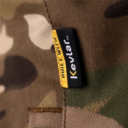 RST X KEVLAR Loadout 1/4 zip CE Mens Textile Hooded Jacket - Khaki Camo