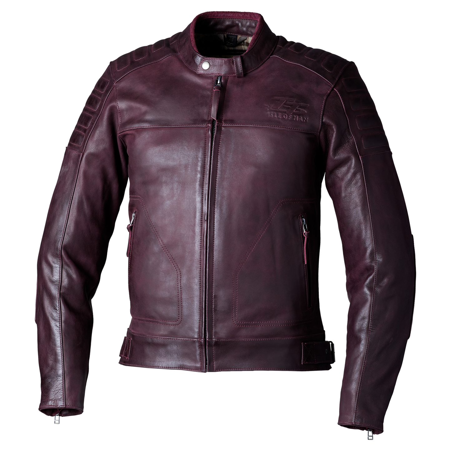 RST IOM TT Brandish 2 CE Mens Leather Jacket - Oxblood