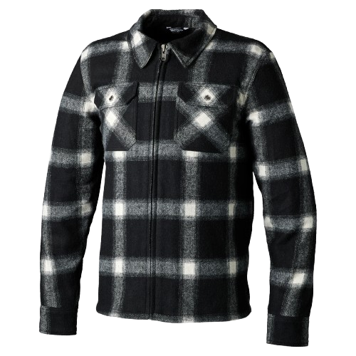 RST Brushed CE Mens Textile Shirt - Black / White Check