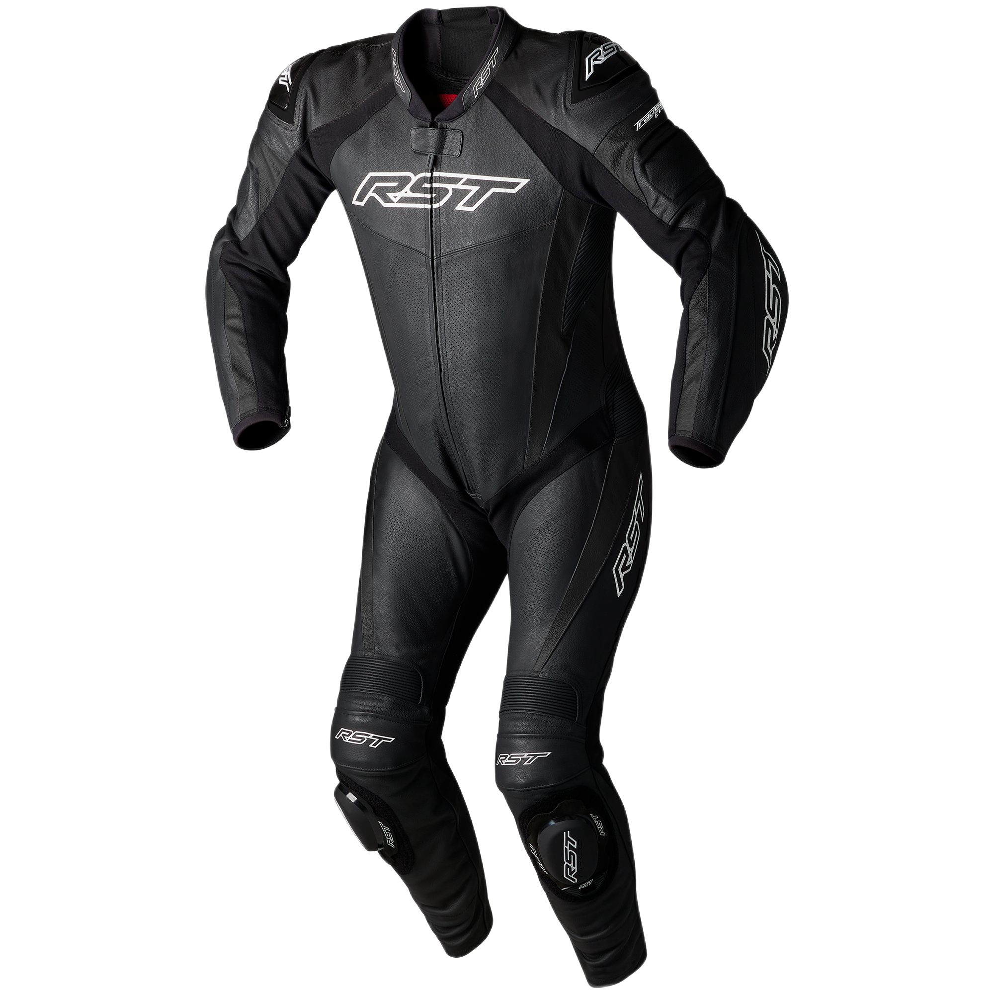 RST Tractech Evo 5 CE Mens Leather Suit - Black / Black / Black