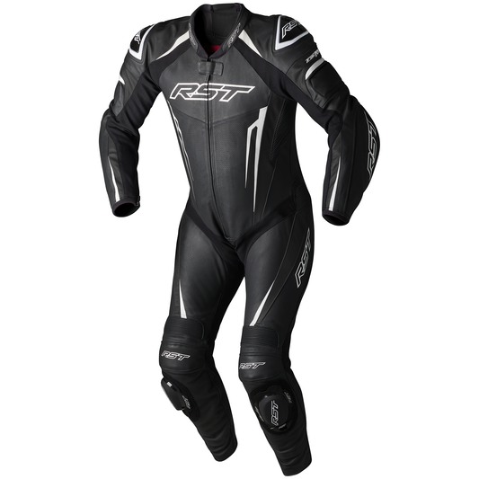 RST Tractech Evo 5 CE Mens Leather Suit - Black / White / Black