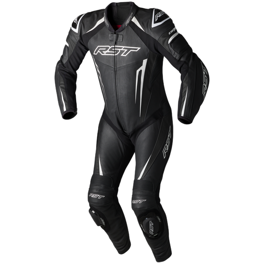 RST Tractech Evo 5 CE Mens Leather Suit - Black / White / Black