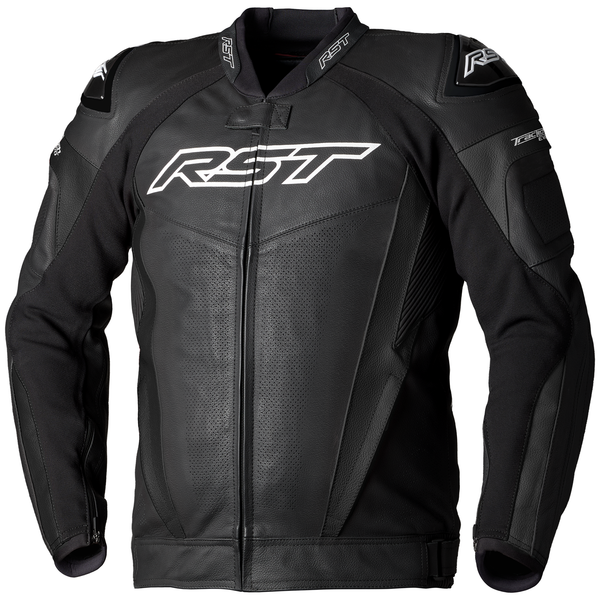 RST Tractech Evo 5 CE Mens Leather Jacket - Black / Black / Black