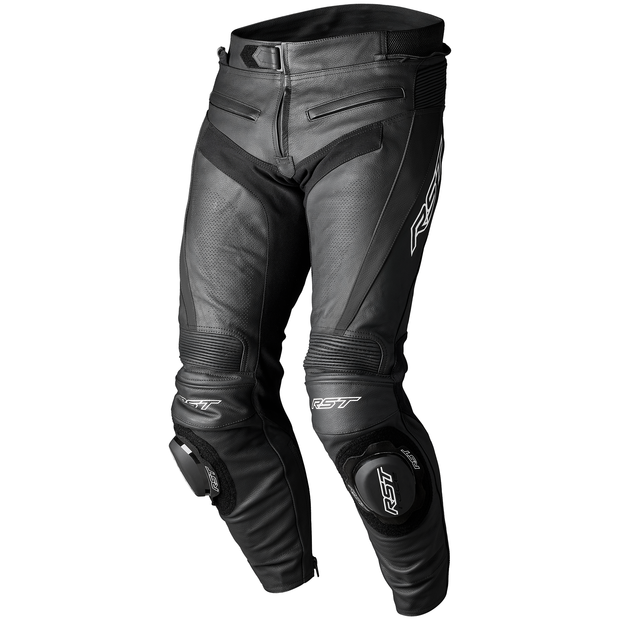 RST Tractech Evo 5 CE Mens Short Leg Leather Jean - Black / Black / Black