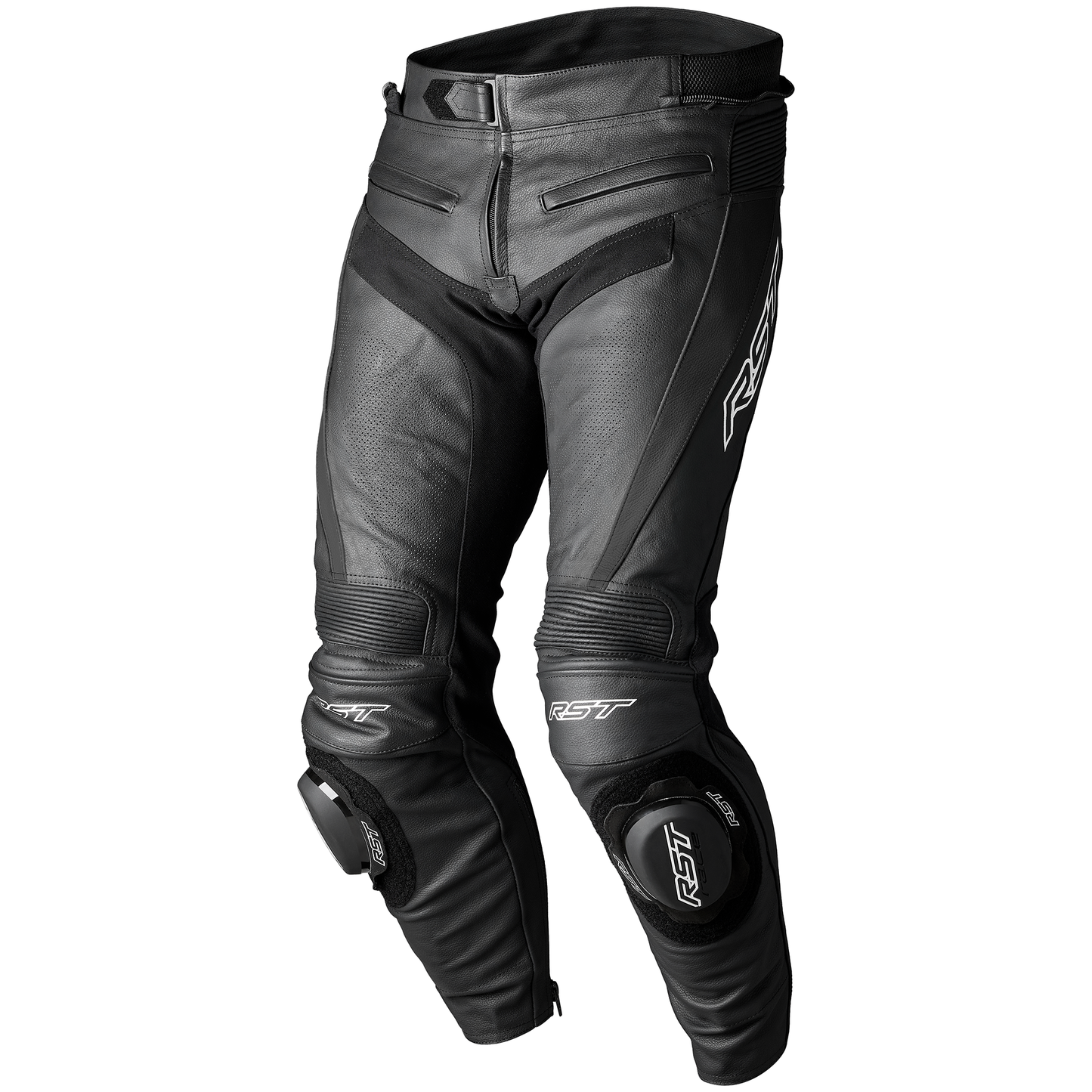 RST Tractech Evo 5 CE Mens Short Leg Leather Jean - Black / Black / Black