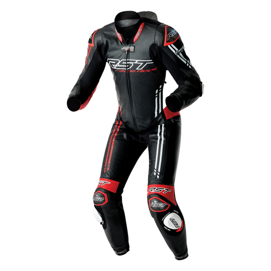 RST Race Dept V4.2 D3O Airbag Leather Suit - Black / White / Red