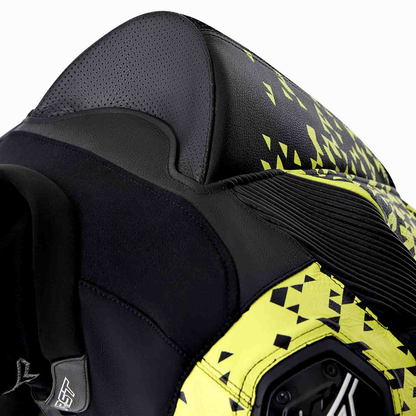 RST Pro Series D3O Airbag Leather Suit - Black / Flo Yellow