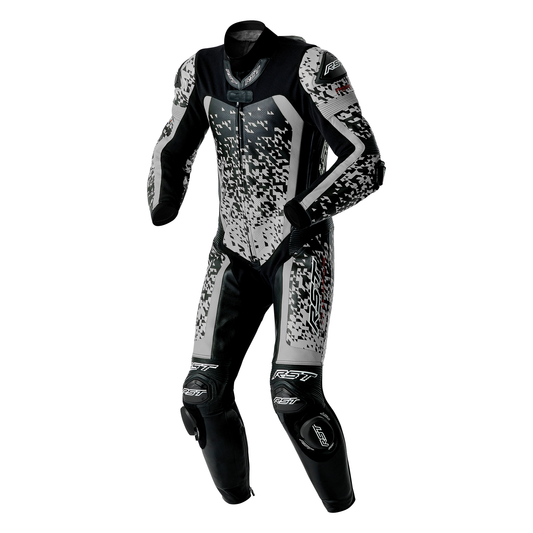 RST Pro Series D3O Airbag Leather Suit - Black / Silver