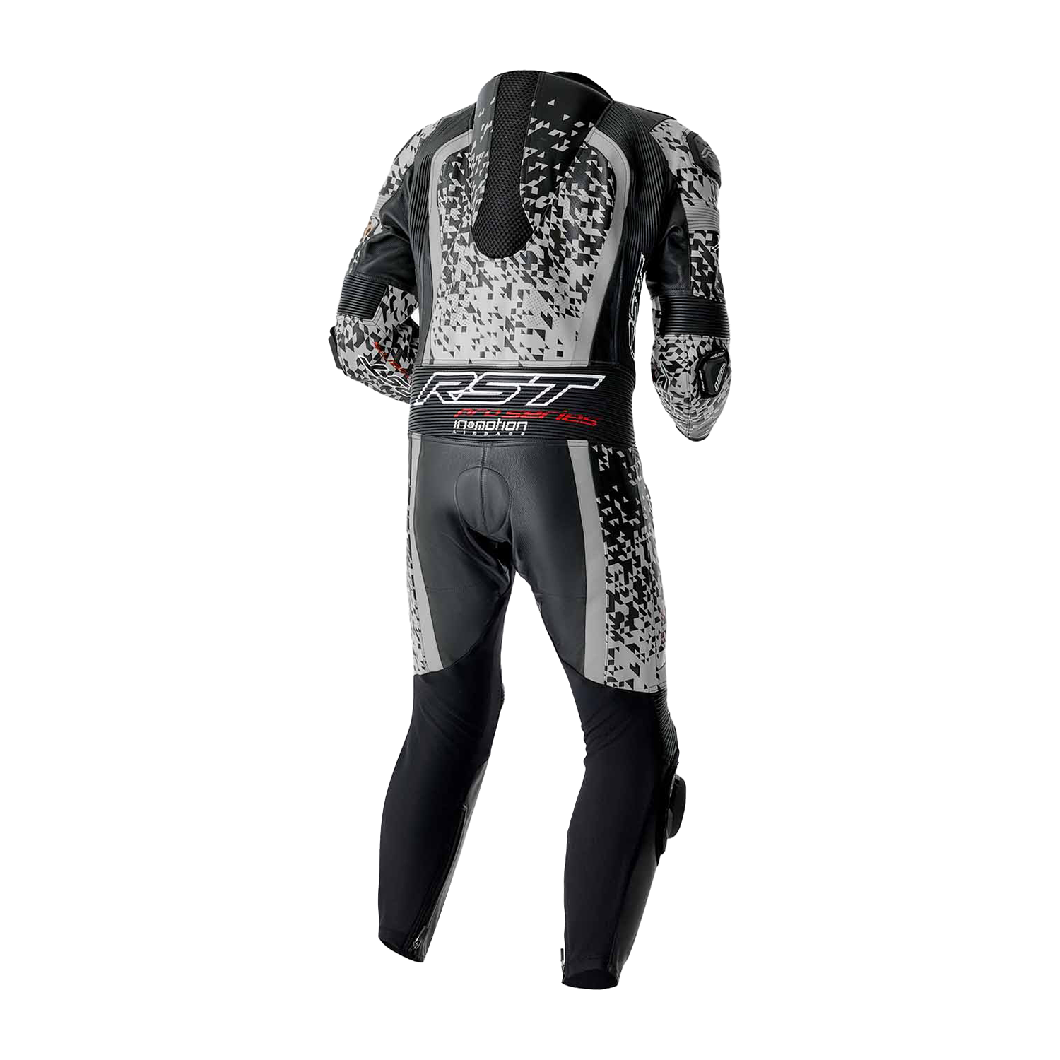 RST Pro Series D3O Airbag Leather Suit - Black / Silver