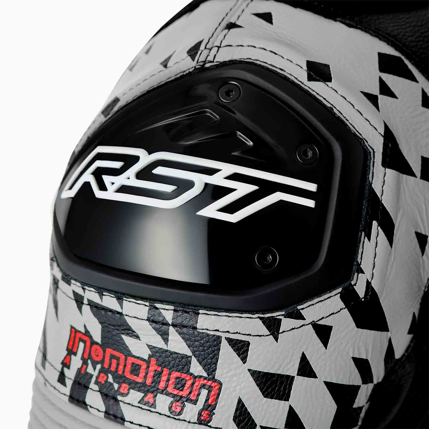 RST Pro Series D3O Airbag Leather Suit - Black / Silver