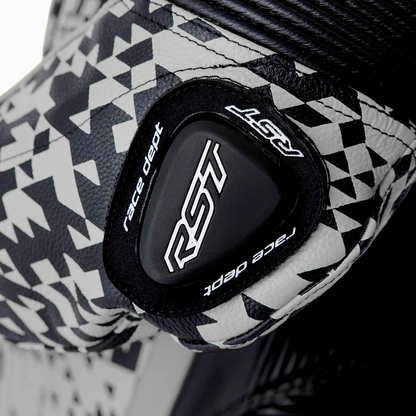 RST Pro Series D3O Airbag Leather Suit - Black / Silver