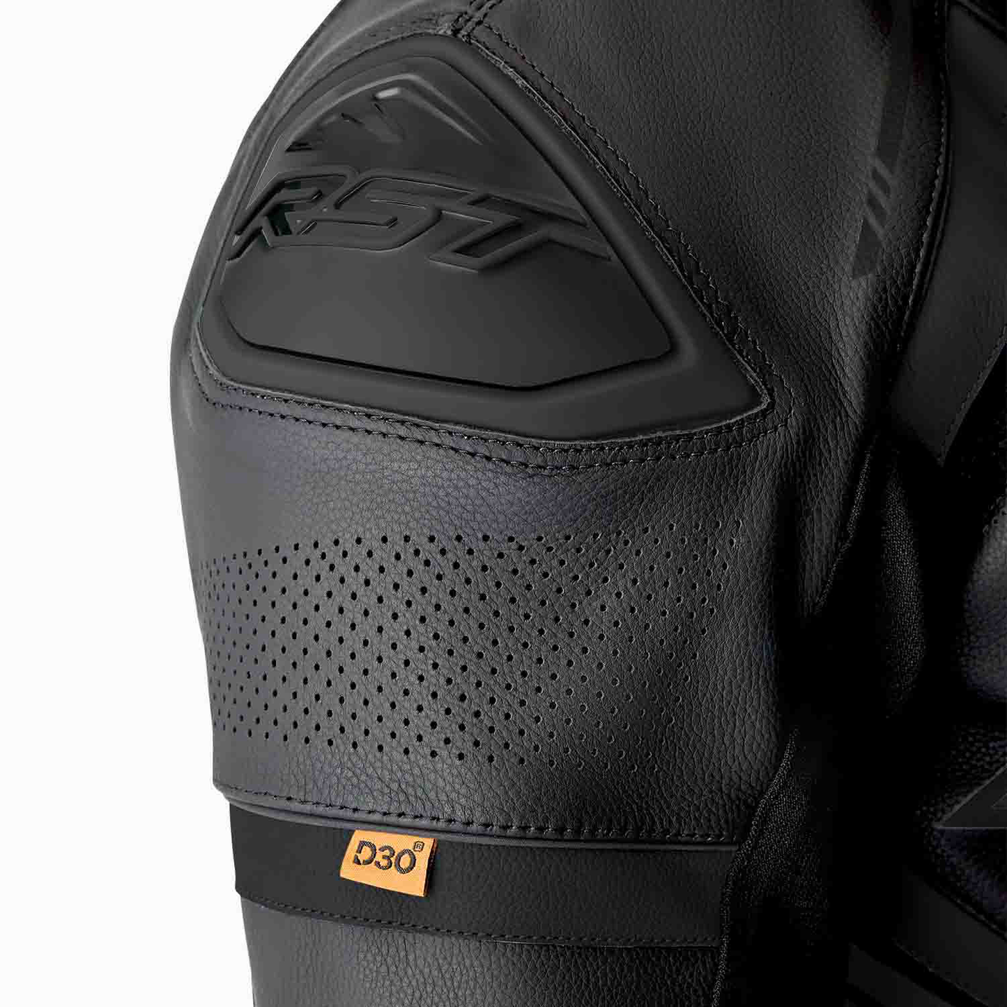 RST S1 D3O Leather Suit - Black / Black / Black