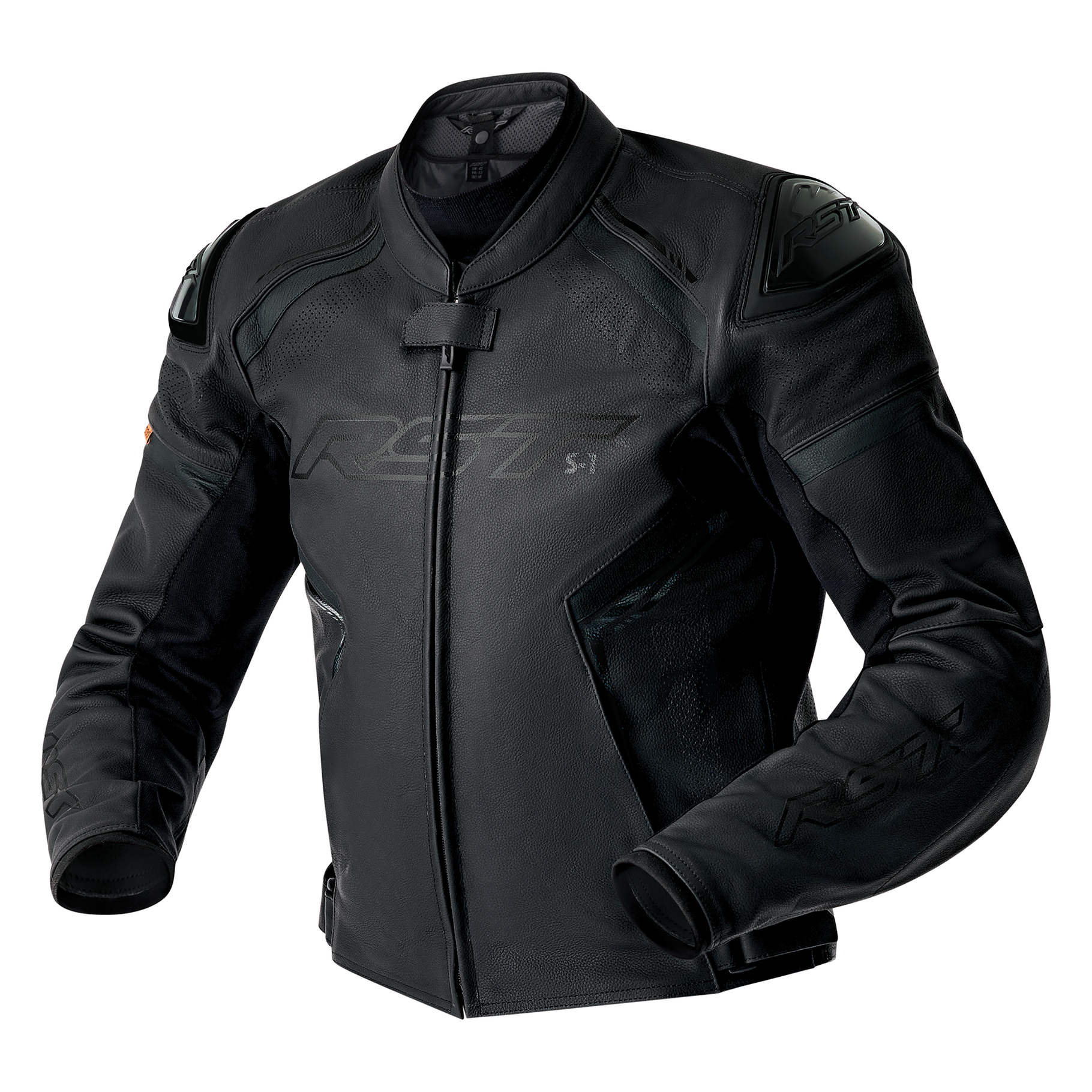 RST S1 D3O Leather Jacket - Black / Black / Black