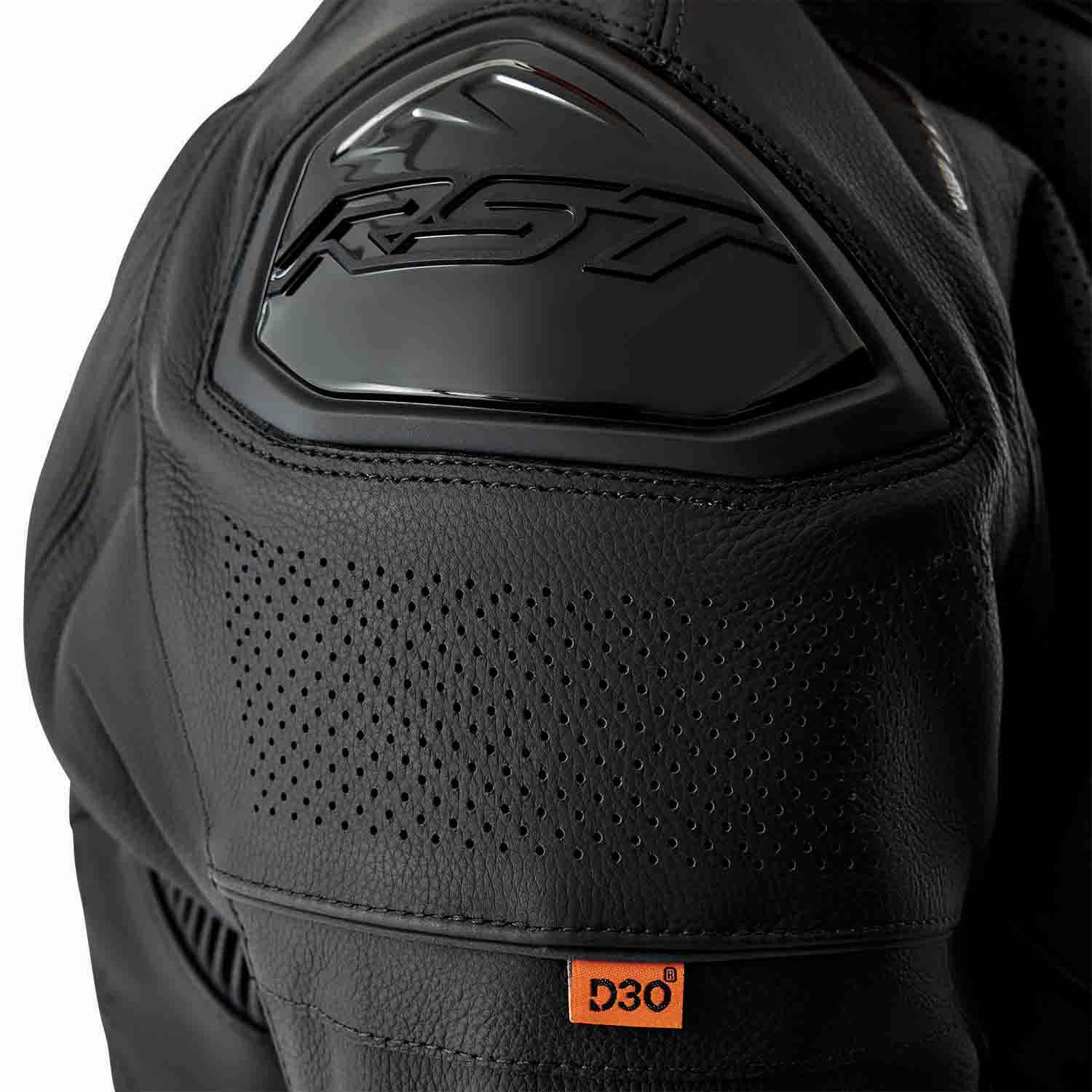 RST S1 D3O Leather Jacket - Black / Black / Black