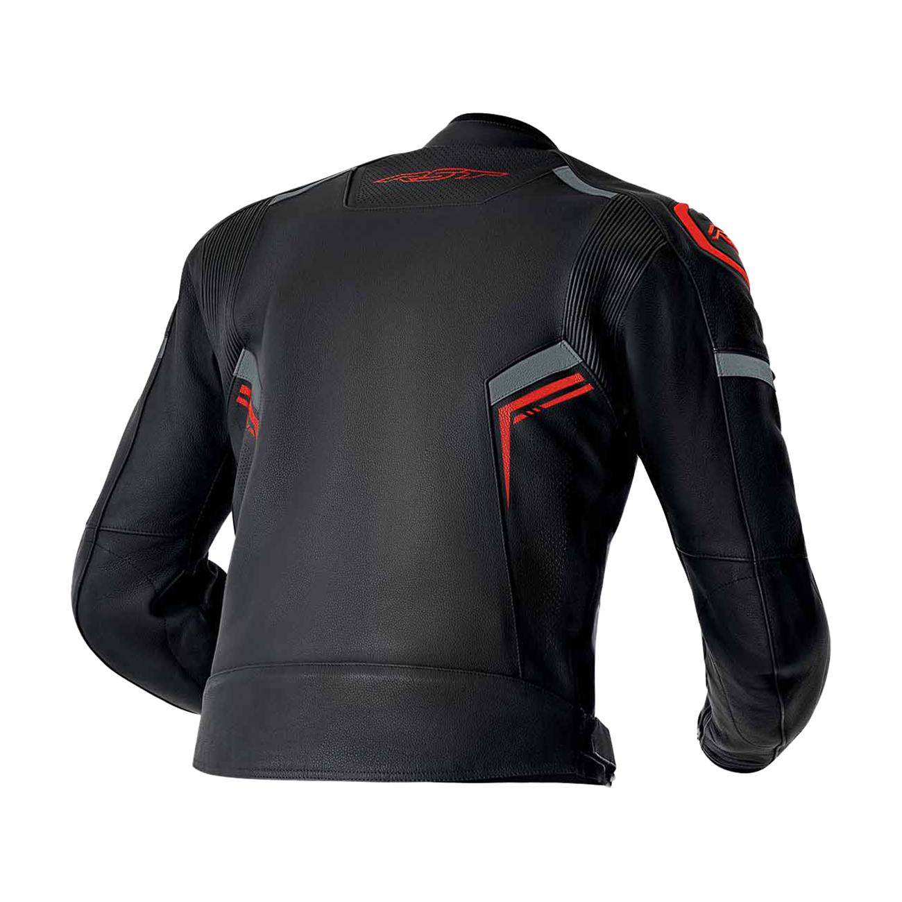 RST S1 D3O Leather Jacket - Black /  Grey / Red