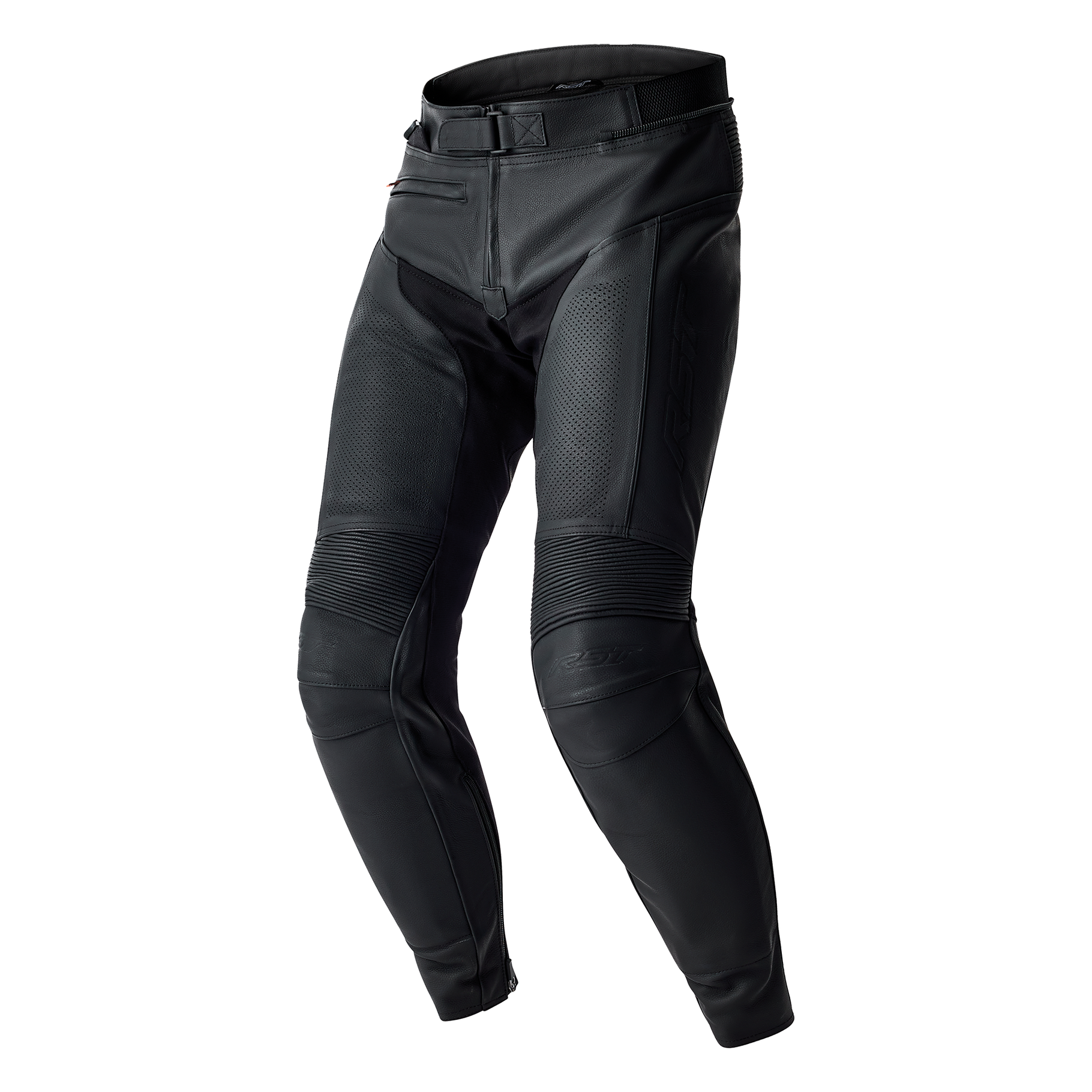 RST T2 D3O Leather Pants - Black / Black / Black