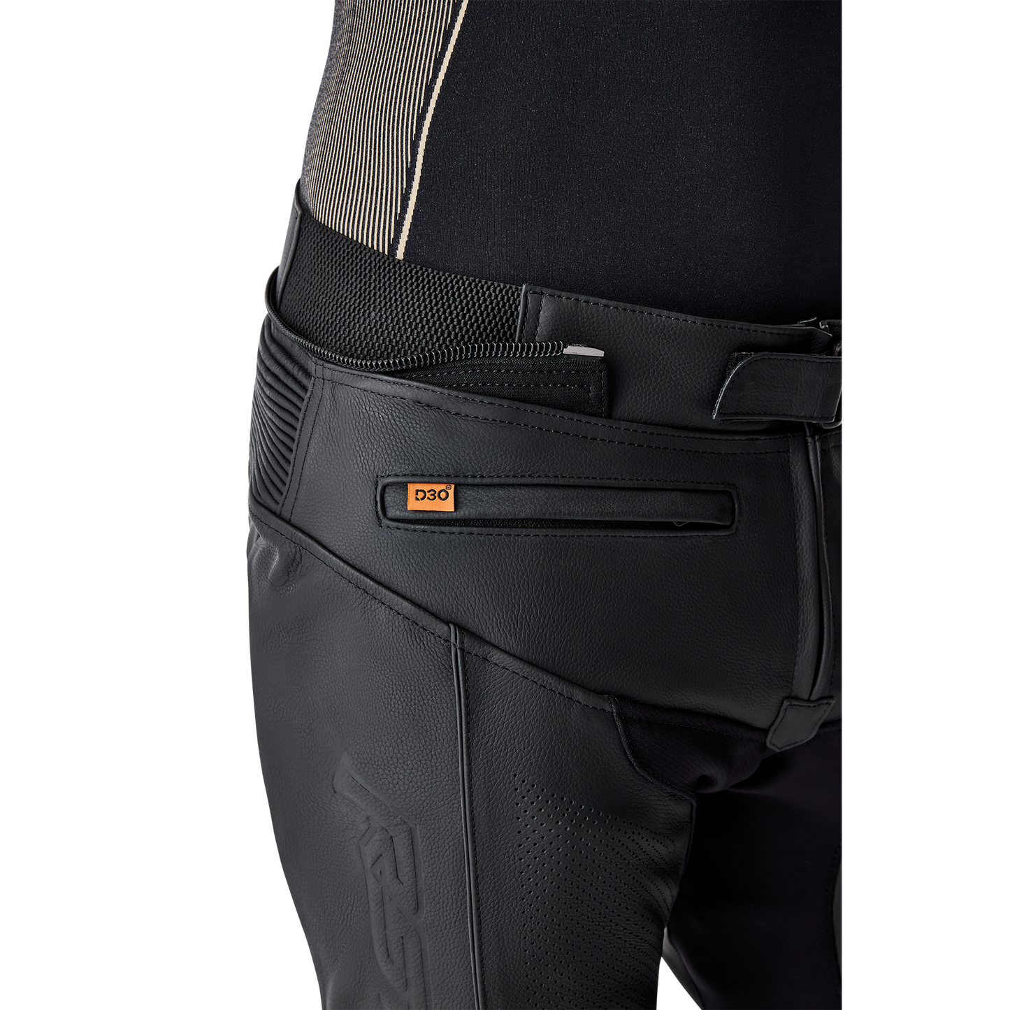 RST T2 D3O Leather Pants - Black / Black / Black