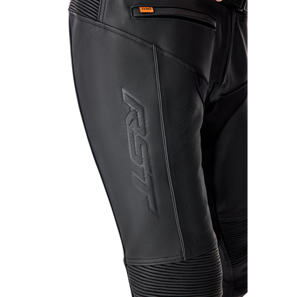 RST T2 D3O Leather Pants - Black / Black / Black